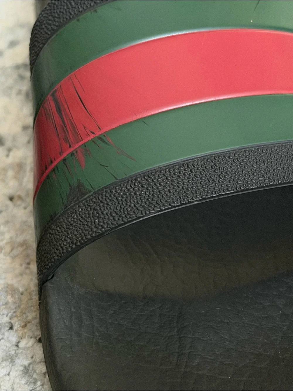 💯 Authentic Gucci Slide Sandals with Green and Red Stripes